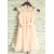 Blush Pink Lace Chiffon Curly Hem Flower Girl Dress With Flower Sash